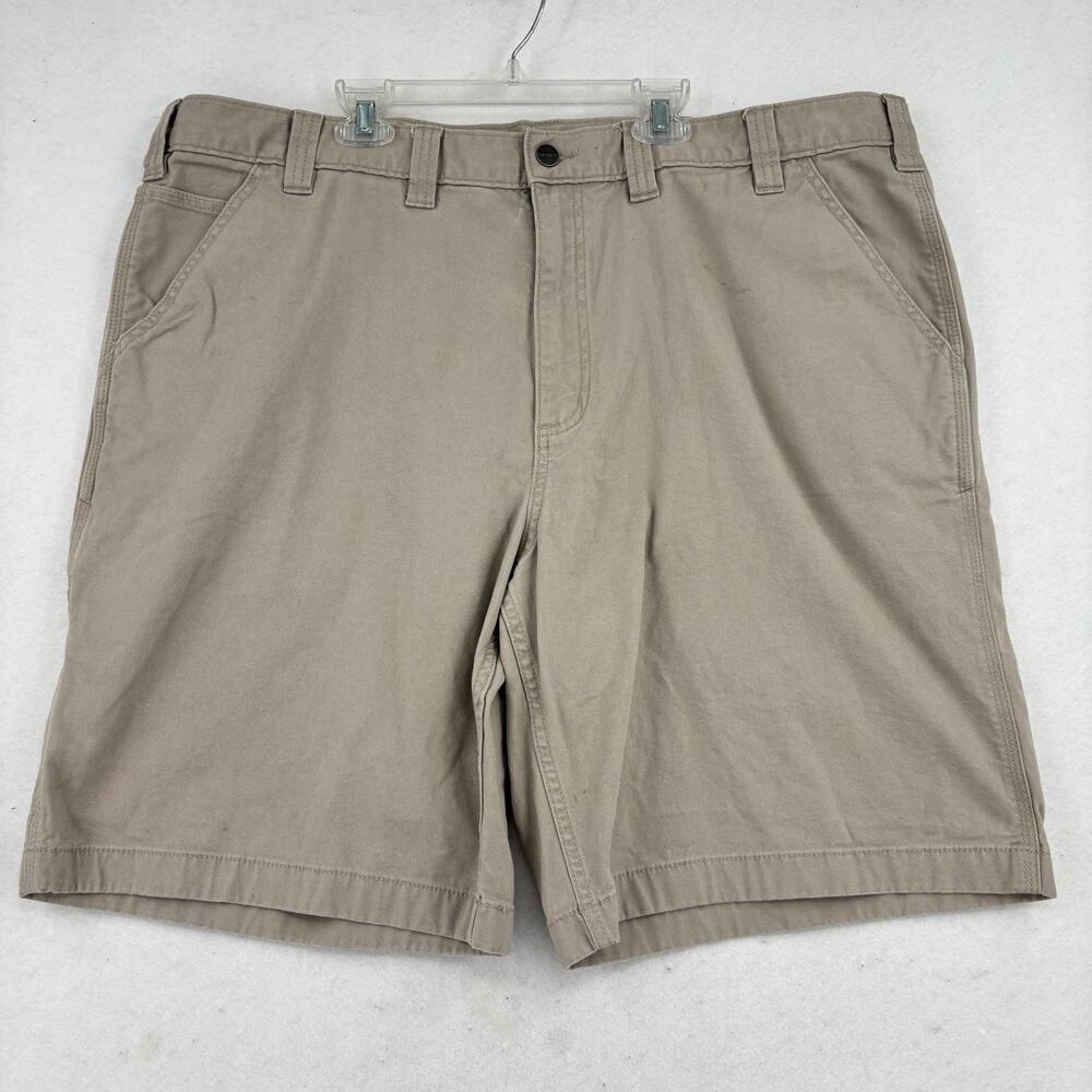 Carhartt Rugged Flex Relaxed Fit Work Shorts Men's Size 44 Tan Canvas 10 Inch